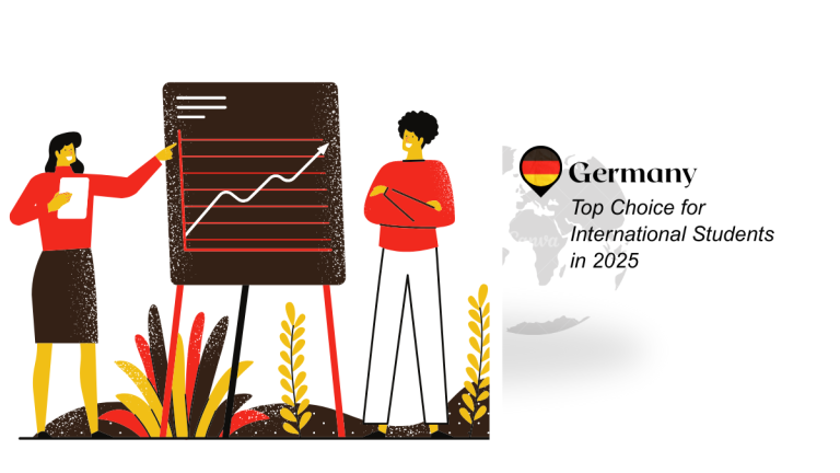 Students exploring study opportunities in Germany 2025, including scholarships, visa options, and affordable living costs.