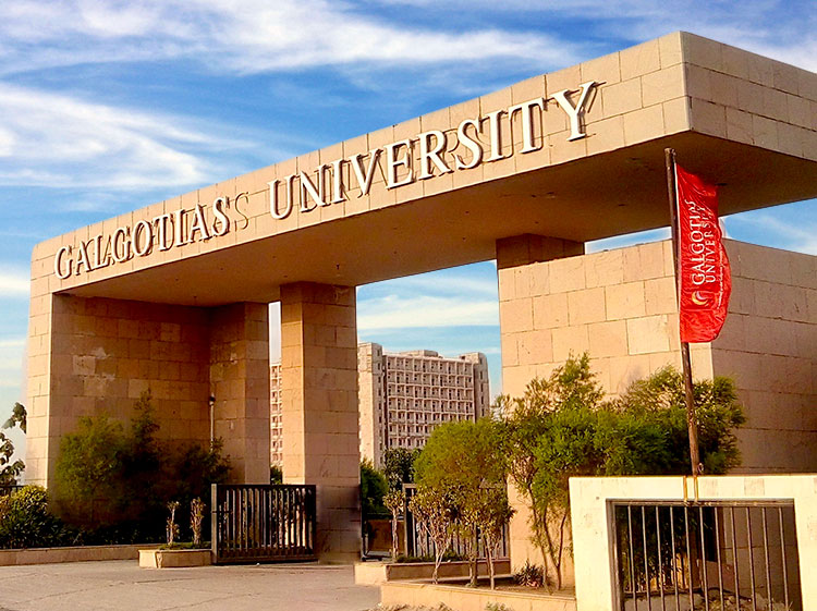 Galgotias University logo – a leading private university in Greater Noida, Uttar Pradesh.
