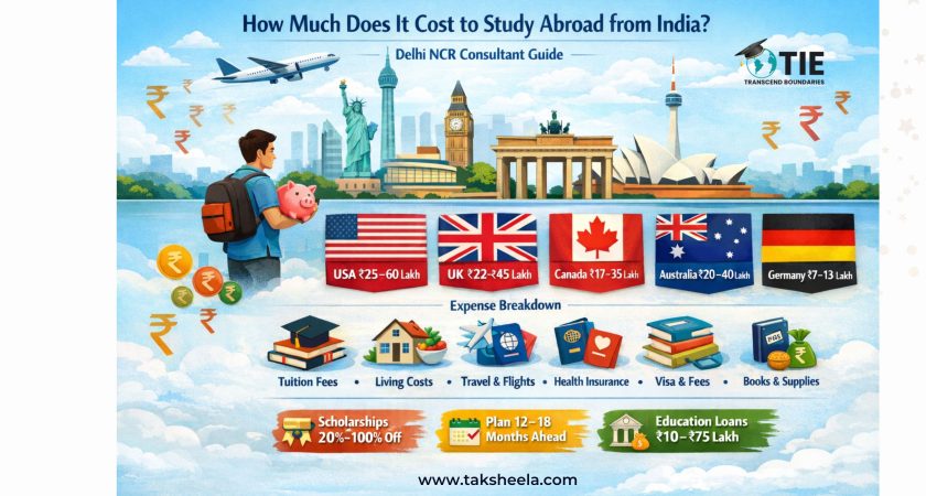 How Much Does It Cost to Study Abroad from India? Delhi NCR Consultant Guide